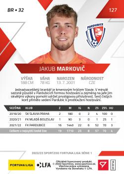 2022-23 SportZoo Fortuna:Liga #127 Jakub Markovic Back