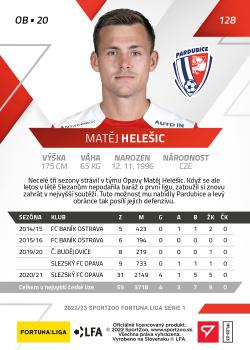 2022-23 SportZoo Fortuna:Liga #128 Matej Helesic Back