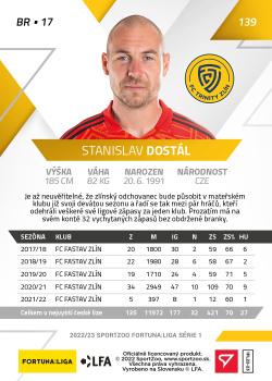 2022-23 SportZoo Fortuna:Liga #139 Stanislav Dostal Back