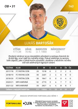 2022-23 SportZoo Fortuna:Liga #140 Lukas Bartosak Back