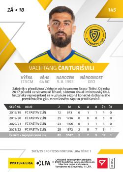 2022-23 SportZoo Fortuna:Liga #145 Vakhtang Chanturishvili Back