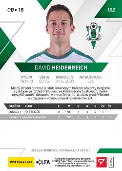2022-23 SportZoo Fortuna:Liga #152 David Heidenreich Back