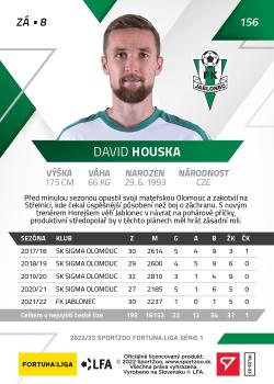 2022-23 SportZoo Fortuna:Liga #156 David Houska Back