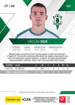 2022-23 SportZoo Fortuna:Liga #162 Vaclav Sejk Back