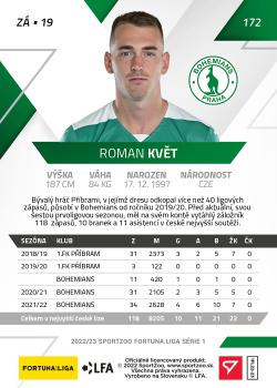 2022-23 SportZoo Fortuna:Liga #172 Roman Kvet Back