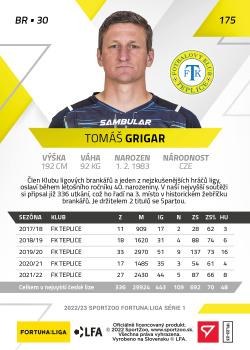 2022-23 SportZoo Fortuna:Liga #175 Tomas Grigar Back