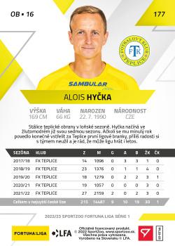 2022-23 SportZoo Fortuna:Liga #177 Alois Hycka Back