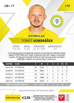 2022-23 SportZoo Fortuna:Liga #179 Tomas Vondrasek Back