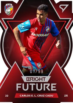 2022-23 SportZoo Fortuna:Liga - Bright Future Limited Die Cut #BF-1 Carlos Eduardo Lopes Cruz Cadu Front