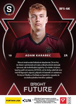 2022-23 SportZoo Fortuna:Liga - Bright Future Auto #BFS-AK Adam Karabec Back