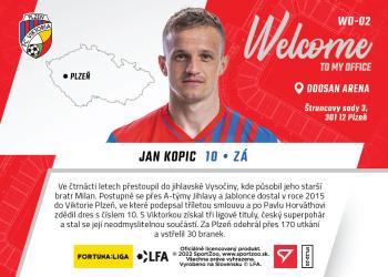 2022-23 SportZoo Fortuna:Liga - Welcome To My Office #WO-02 Jan Kopic Back