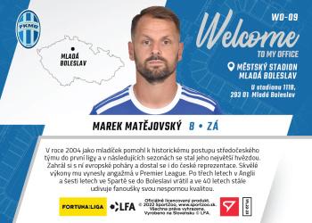 2022-23 SportZoo Fortuna:Liga - Welcome To My Office #WO-09 Marek Matejovsky Back