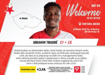 2022-23 SportZoo Fortuna:Liga - Welcome To My Office Limited #WO-03 Ibrahim Traore Back