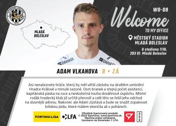 2022-23 SportZoo Fortuna:Liga - Welcome To My Office Limited #WO-08 Adam Vlkanova Back