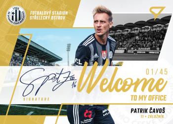 2022-23 SportZoo Fortuna:Liga - Welcome To My Office Auto #WOS-PC Patrik Cavos Front