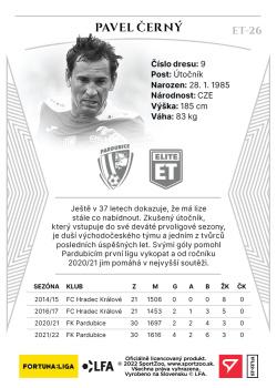 2022-23 SportZoo Fortuna:Liga - Elite Team Autograph #ET-26 Pavel Cerny Back