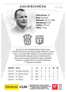 2022-23 SportZoo Fortuna:Liga - Elite Team Autograph #ET-36 Jakub Reznicek Back