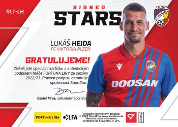 2022-23 SportZoo Fortuna:Liga - Signed Stars Level 1 #SL1-LH Lukas Hejda Back