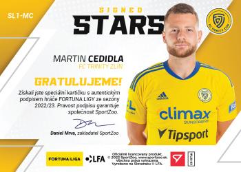 2022-23 SportZoo Fortuna:Liga - Signed Stars Level 1 #SL1-MC Martin Cedidla Back