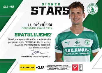 2022-23 SportZoo Fortuna:Liga - Signed Stars Level 1 #SL1-HU Lukas Hulka Back