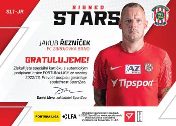 2022-23 SportZoo Fortuna:Liga - Signed Stars Level 1 #SL1-JR Jakub Reznicek Back