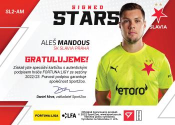 2022-23 SportZoo Fortuna:Liga - Signed Stars Level 2 #SL2-AM Ales Mandous Back