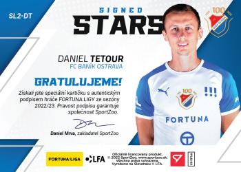 2022-23 SportZoo Fortuna:Liga - Signed Stars Level 2 #SL2-DT Daniel Tetour Back