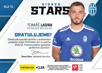 2022-23 SportZoo Fortuna:Liga - Signed Stars Level 2 #SL2-TL Tomas Ladra Back