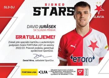 2022-23 SportZoo Fortuna:Liga - Signed Stars Level 3 #SL3-DJ David Jurasek Back