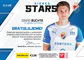 2022-23 SportZoo Fortuna:Liga - Signed Stars Level 3 #SL3-DB David Buchta Back