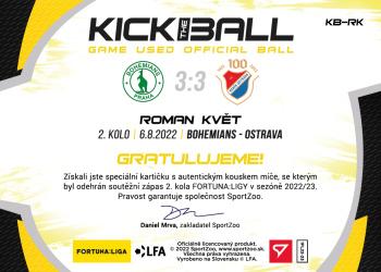 2022-23 SportZoo Fortuna:Liga - Kick The Ball #KB-RK Roman Kvet Back