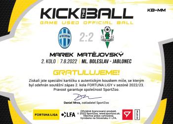 2022-23 SportZoo Fortuna:Liga - Kick The Ball #KB-MM Marek Matejovsky Back