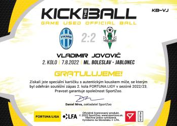 2022-23 SportZoo Fortuna:Liga - Kick The Ball #KB-VJ Vladimir Jovovic Back
