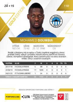 2022-23 SportZoo Fortuna:Liga - Limited Edition Gold #110 Mohamed Doumbia Back