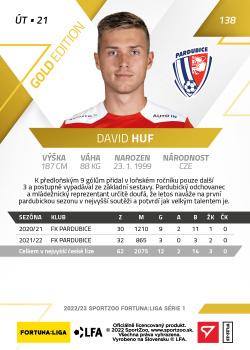 2022-23 SportZoo Fortuna:Liga - Limited Edition Gold #138 David Huf Back