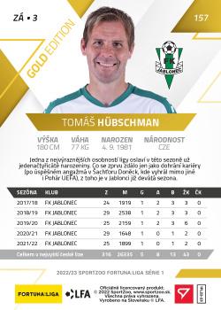 2022-23 SportZoo Fortuna:Liga - Limited Edition Gold #157 Tomas Hubschman Back