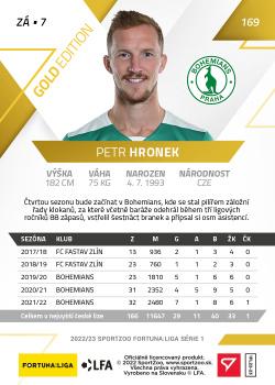 2022-23 SportZoo Fortuna:Liga - Limited Edition Gold #169 Petr Hronek Back