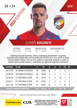 2022-23 SportZoo Fortuna:Liga - Limited Edition Red #9 Lukas Kalvach Back