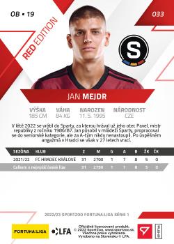 2022-23 SportZoo Fortuna:Liga - Limited Edition Red #33 Jan Mejdr Back