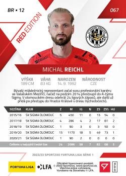 2022-23 SportZoo Fortuna:Liga - Limited Edition Red #67 Michal Reichl Back
