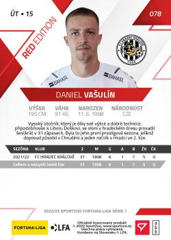2022-23 SportZoo Fortuna:Liga - Limited Edition Red #78 Daniel Vasulin Back