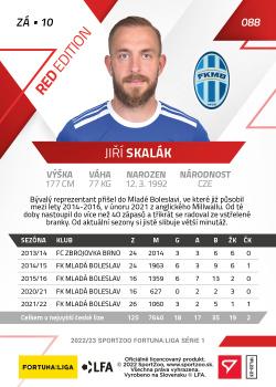 2022-23 SportZoo Fortuna:Liga - Limited Edition Red #88 Jiri Skalak Back
