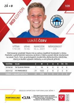 2022-23 SportZoo Fortuna:Liga - Limited Edition Red #109 Lukas Cerv Back