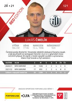 2022-23 SportZoo Fortuna:Liga - Limited Edition Red #121 Lukas Cmelik Back