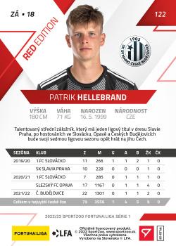 2022-23 SportZoo Fortuna:Liga - Limited Edition Red #122 Patrik Hellebrand Back