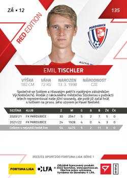 2022-23 SportZoo Fortuna:Liga - Limited Edition Red #135 Emil Tischler Back