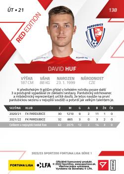 2022-23 SportZoo Fortuna:Liga - Limited Edition Red #138 David Huf Back