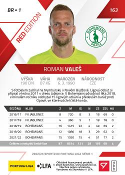 2022-23 SportZoo Fortuna:Liga - Limited Edition Red #163 Roman Vales Back