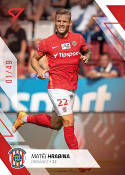 2022-23 SportZoo Fortuna:Liga - Limited Edition Red #190 Matej Hrabina Front