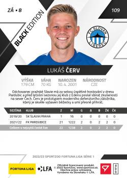 2022-23 SportZoo Fortuna:Liga - Limited Edition Black #109 Lukas Cerv Back